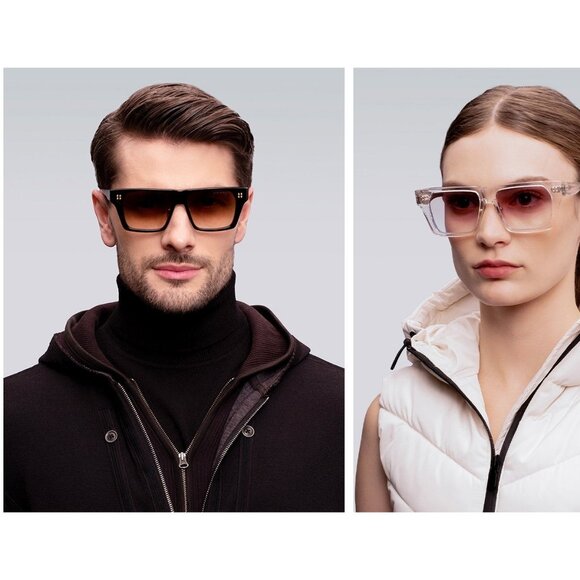 New DITA Venzyn Grey Square DTS720 01 Sunglasses Women - Picture 5 of 6